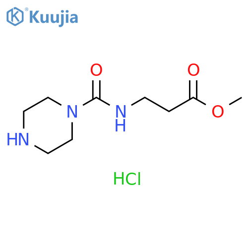 methyl 3-(piperazine-1-carboxamido)propanoate hydrochloride structure