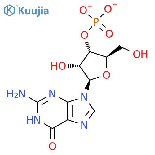[(2R,3S,4R,5R)-5-(2-amino-6-oxo-1H-purin-9-yl)-4-hydroxy-2-(hydroxymethyl)oxolan-3-yl] phosphate structure