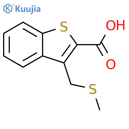 3-(Methylsulfanyl)methyl-1-benzothiophene-2-carboxylic Acid structure