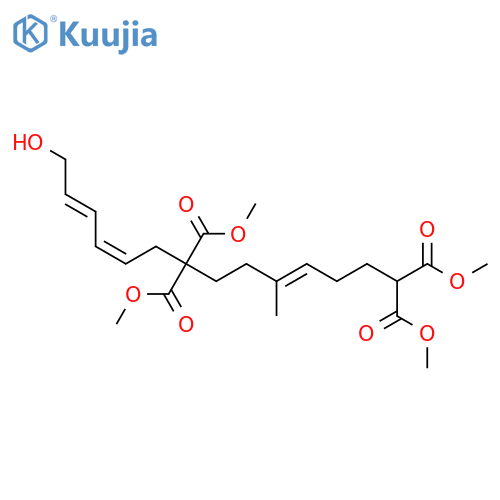 4,10,12-Tetradecatriene-1,1,8,8-tetracarboxylic acid,14-hydroxy-5-methyl-, tetramethyl ester, (E,Z,E)- structure
