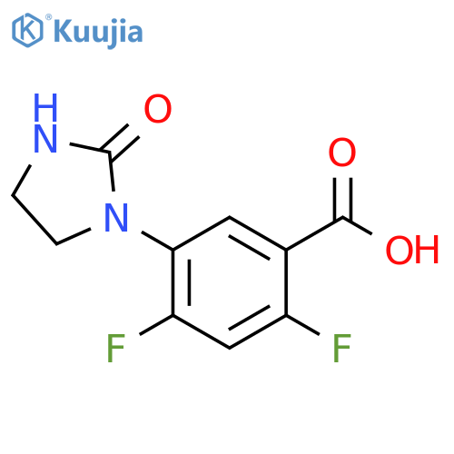 2,4-difluoro-5-(2-oxoimidazolidin-1-yl)benzoic acid structure