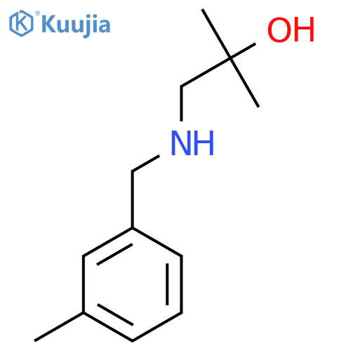 2-methyl-1-{(3-methylphenyl)methylamino}propan-2-ol structure