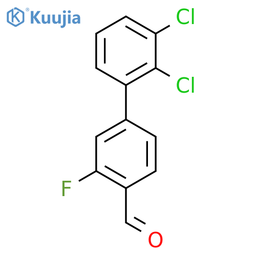 2',3'-Dichloro-3-fluoro-biphenyl-4-carboxaldehyde structure