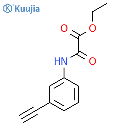 Ethyl [(3-ethynylphenyl)carbamoyl]formate structure