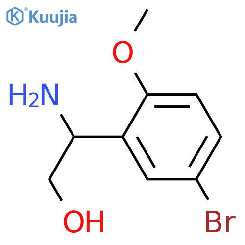 2-amino-2-(5-bromo-2-methoxyphenyl)ethan-1-ol structure