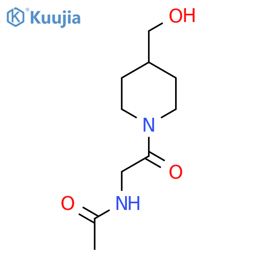 N-{2-[4-(Hydroxymethyl)piperidin-1-yl]-2-oxoethyl}acetamide structure