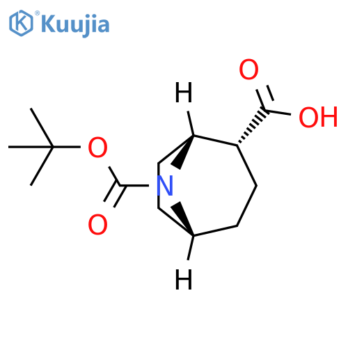 endo-8-tert-butoxycarbonyl-8-azabicyclo[3.2.1]octane-2-carboxylic acid structure