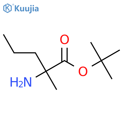 tert-butyl 2-amino-2-methylpentanoate structure