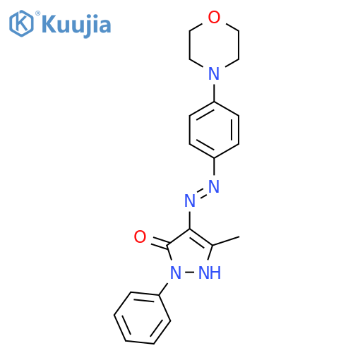 3-Methyl-4-[(4-morpholin-4-ylphenyl)diazenyl]-1-phenylpyrazol-5-ol structure