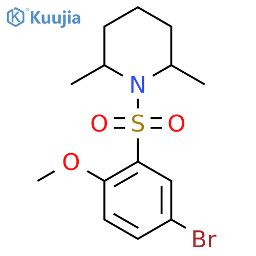 1-(5-Bromo-2-methoxybenzenesulfonyl)-2,6-dimethylpiperidine structure