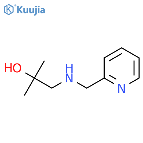 2-methyl-1-{[(pyridin-2-yl)methyl]amino}propan-2-ol structure