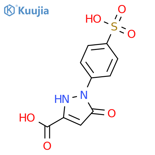 5-Oxo-1-(4-sulfophenyl)-2,5-dihydro-1H-pyrazole-3-carboxylic acid structure