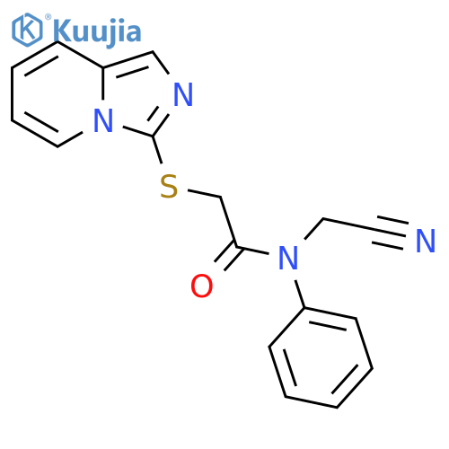 N-(cyanomethyl)-2-{imidazo[1,5-a]pyridin-3-ylsulfanyl}-N-phenylacetamide structure