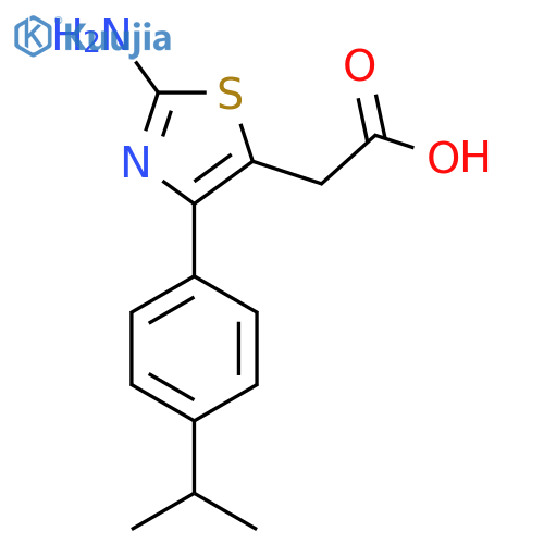 [2-Amino-4-(4-isopropyl-phenyl)-thiazol-5-yl]-acetic acid structure