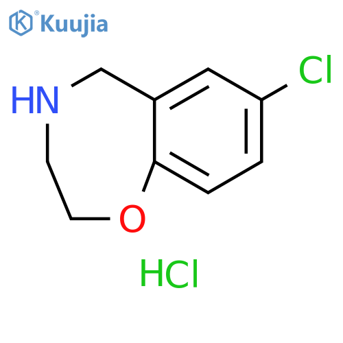 7-chloro-2,3,4,5-tetrahydro-1,4-benzoxazepine hydrochloride structure