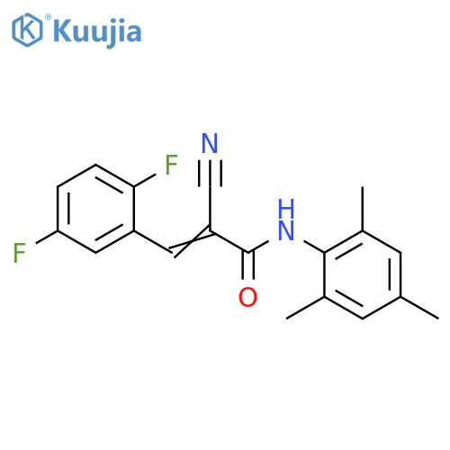 2-Cyano-3-(2,5-difluorophenyl)-N-(2,4,6-trimethylphenyl)-2-propenamide structure