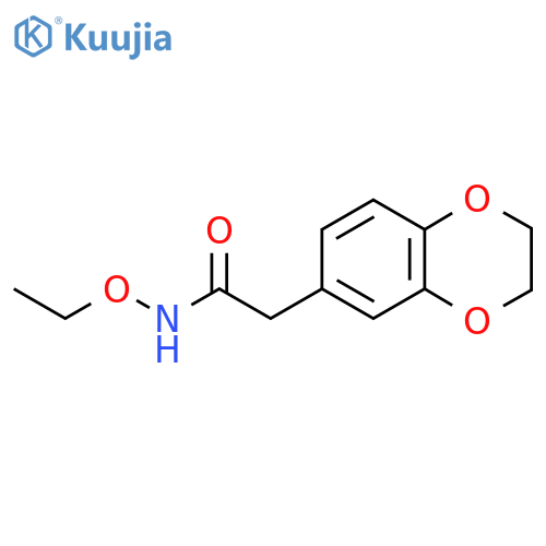 2-(2,3-Dihydro-1,4-benzodioxin-6-yl)-N-ethoxyacetamide structure