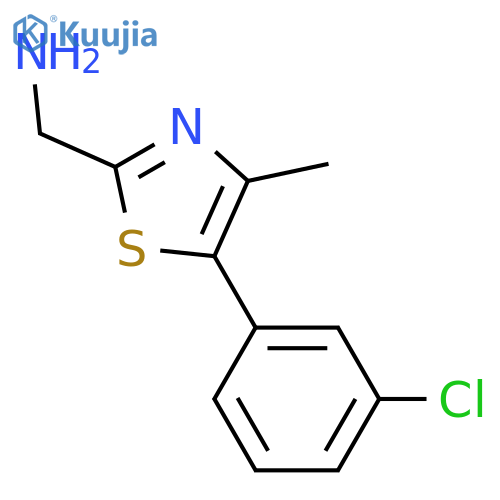 2-Thiazolemethanamine, 5-(3-chlorophenyl)-4-methyl-  structure