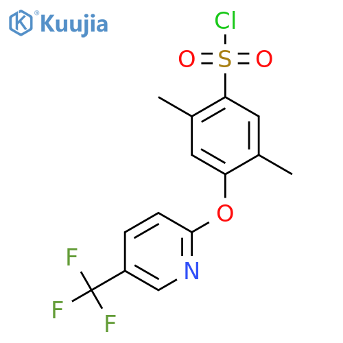 2,5-Dimethyl-4-(5-trifluoromethylpyridin-2-yloxy)-benzenesulfonyl chloride structure