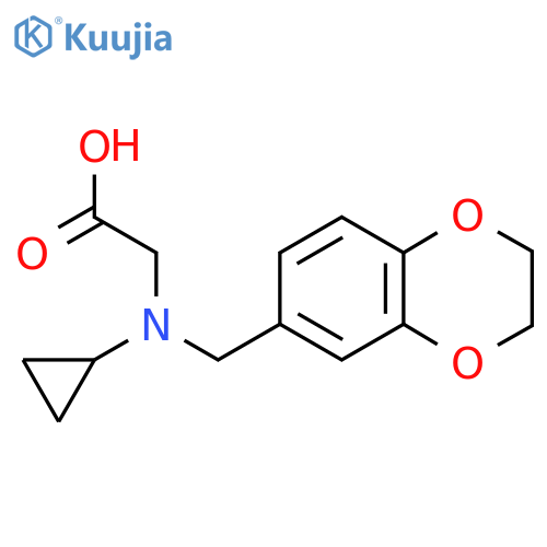 [Cyclopropyl-(2,3-dihydro-benzo[1,4]dioxin-6-ylmethyl)-amino]-acetic acid structure