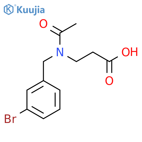 3-{N-(3-bromophenyl)methylacetamido}propanoic acid structure