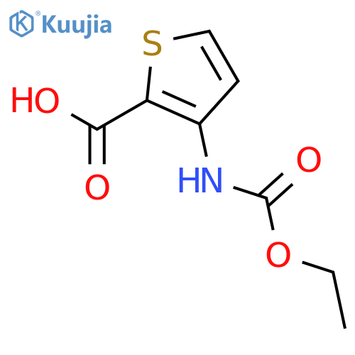 2-Thiophenecarboxylic acid, 3-[(ethoxycarbonyl)amino]- structure