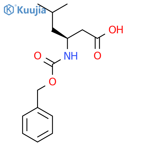 (S)-3-(Cbz-amino)-5-methylhexanoic Acid structure