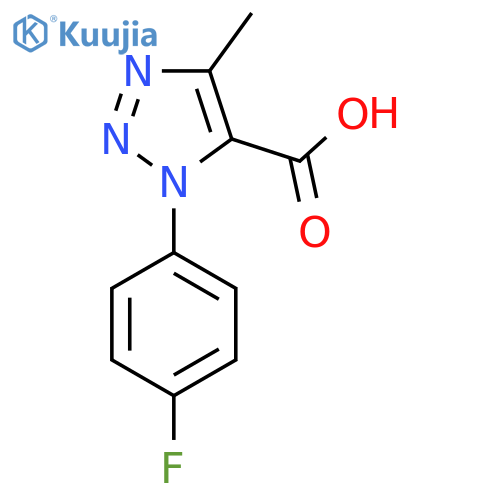 1-(4-fluorophenyl)-4-methyl-1H-1,2,3-triazole-5-carboxylic acid structure