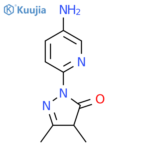1-(5-aminopyridin-2-yl)-3,4-dimethyl-4,5-dihydro-1H-pyrazol-5-one structure
