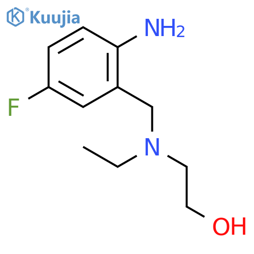 2-(2-Amino-5-fluorobenzyl)(ethyl)amino-1-ethanol structure