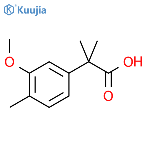 2-(3-methoxy-4-methylphenyl)-2-methylpropanoic acid structure