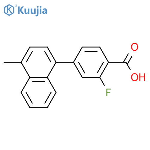 2-fluoro-4-(4-methylnaphthalen-1-yl)benzoic acid structure