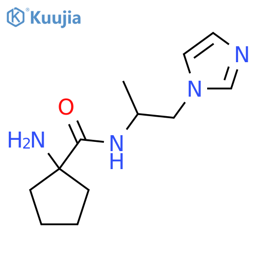 1-Amino-N-1-(1H-imidazol-1-yl)propan-2-ylcyclopentane-1-carboxamide structure