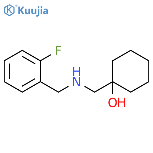 1-({(2-fluorophenyl)methylamino}methyl)cyclohexan-1-ol structure