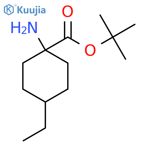 Tert-butyl 1-amino-4-ethylcyclohexane-1-carboxylate structure