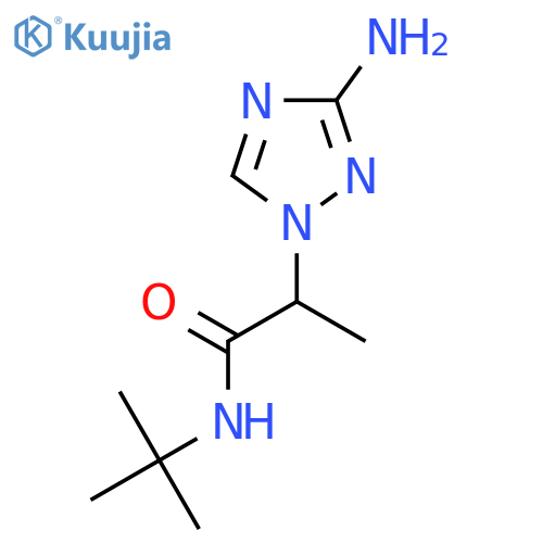 2-(3-amino-1H-1,2,4-triazol-1-yl)-N-tert-butylpropanamide structure