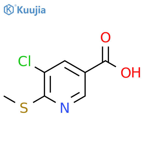 5-Chloro-6-(methylthio)nicotinic acid structure
