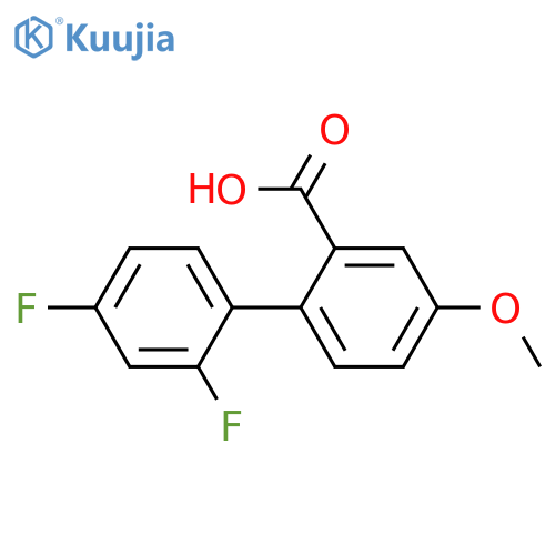 2-(2,4-Difluorophenyl)-5-methoxybenzoic acid structure