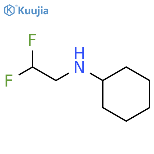 N-(2,2-difluoroethyl)cyclohexanamine structure