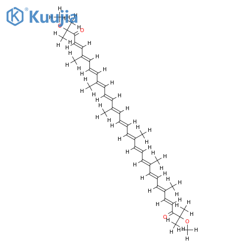 1,1'-dimethoxy-3,4,3',4'-tetradehydro-1H,1'H-psi,psi-carotene-2,2'-dione structure