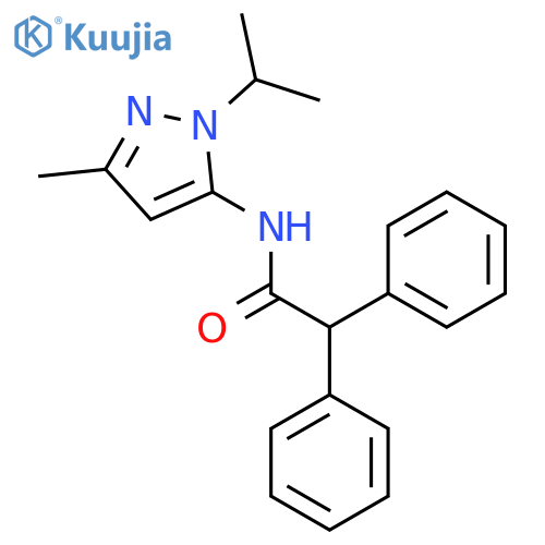 N-3-methyl-1-(propan-2-yl)-1H-pyrazol-5-yl-2,2-diphenylacetamide structure