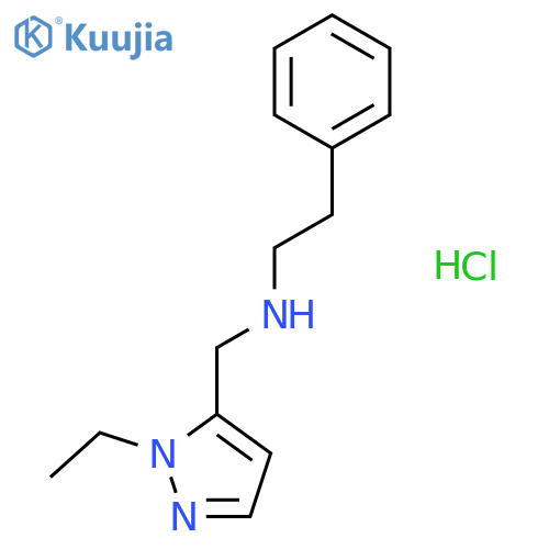 N-[(1-ethyl-1H-pyrazol-5-yl)methyl]-N-(2-phenylethyl)amine structure