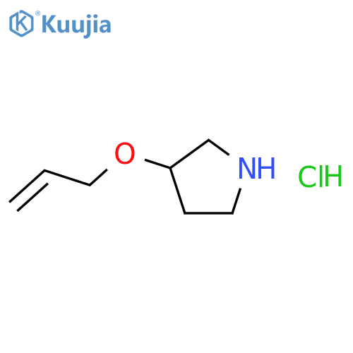 3-(prop-2-en-1-yloxy)pyrrolidine hydrochloride structure