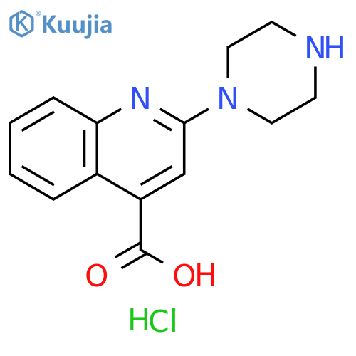 2-Piperazin-1-yl-quinoline-4-carboxylic Acid Hydrochloride structure