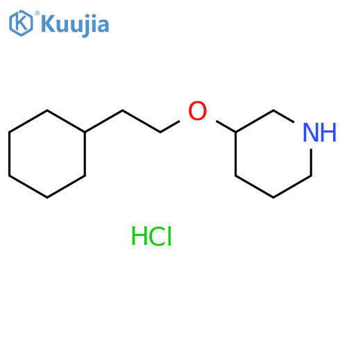 3-(2-Cyclohexylethoxy)piperidine hydrochloride structure