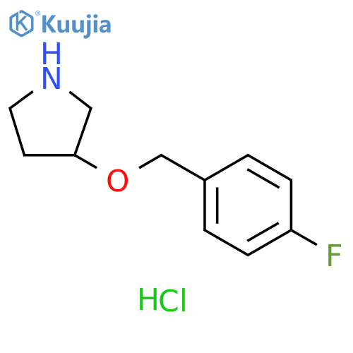 3-[(4-Fluorobenzyl)oxy]pyrrolidine hydrochloride structure