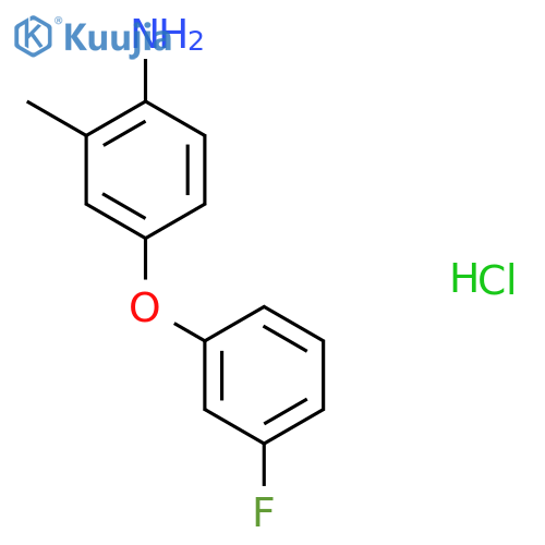 4-(3-Fluorophenoxy)-2-methylaniline hydrochloride structure