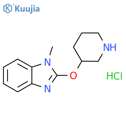 1-Methyl-2-(piperidin-3-yloxy)-1H-benzoiMidazole hydrochloride, 98+% C13H18ClN3O, MW: 267.76 structure