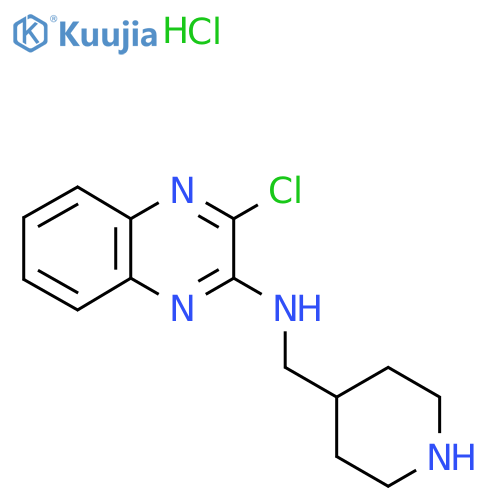 (3-Chloro-quinoxalin-2-yl)-piperidin-4-ylmethyl-amine hydrochloride structure
