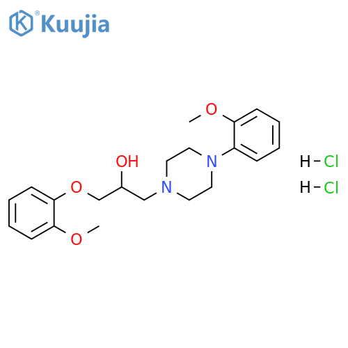 1-(2-methoxyphenoxy)-3-[4-(2-methoxyphenyl)piperazin-1-yl]propan-2-ol dihydrochloride structure
